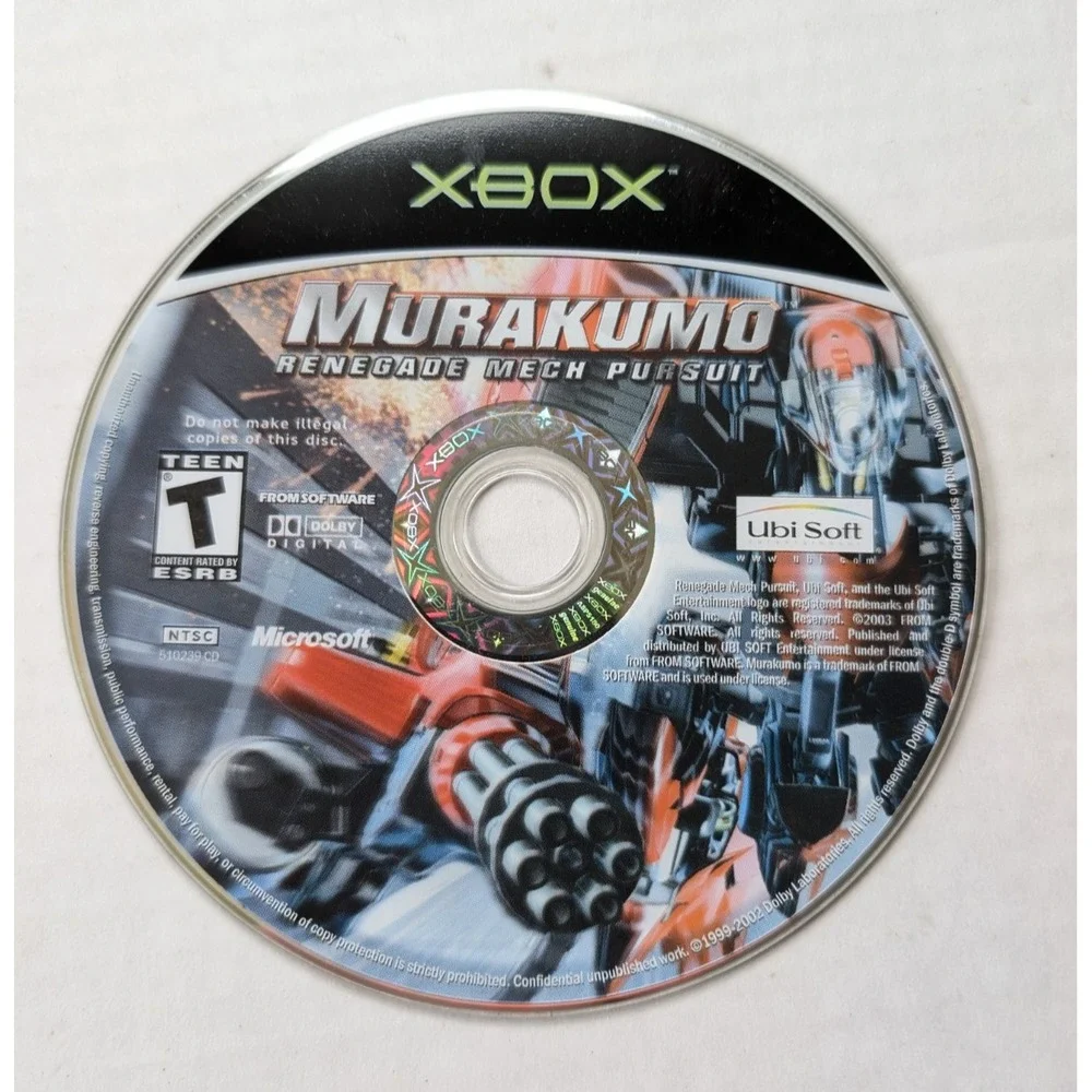 Murakumo Renegade Mech Pursuit Complete w/ Reg Card Microsoft Xbox 2003 CIB
